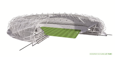 Футбольный стадион в Кракове (Польша), спроектированный к Чемпионату Европы 2012 года